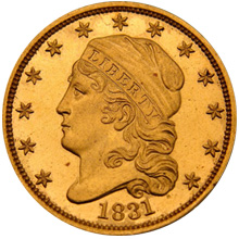 Capped Bust Quarter Eagle Mintages